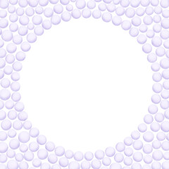 A watercolor illustration of a square frame of lilac bubbles. The simple, hand drawn design is perfect for decorating photos and cards.