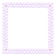 A watercolor square frame. This hand drawn design is perfect for a Mother's Day card.