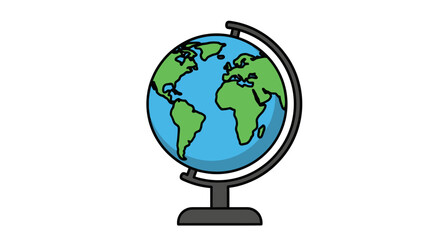 Educational concept of a terrestrial globe, illustrating world geography, travel, and global connections, perfect for learning and exploration themes