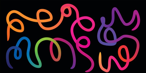 Abstract colorful neon background illustration with celebration text and numbers