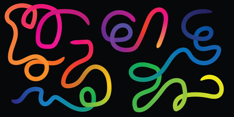 Abstract colorful neon background illustration with celebration text and numbers