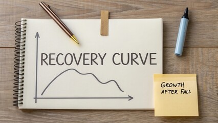 Recovery Curve Graph Illustrating Growth and Progress After Fall in Business or Personal Development Strategies