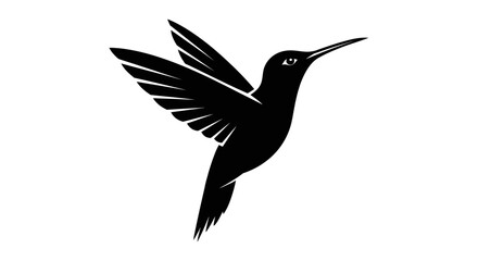 Hummingbird silhouette with transparent background