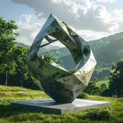 Metallic sculptural art, nature