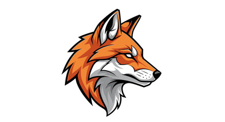 Obraz premium Fox head portrait with transparent background