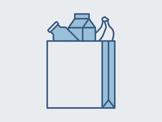 Grocery icon. Supermarket icon vector. Outline vector icons. Flat illustration concept.