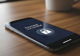 Secure Mobile Payment Smartphone Displaying Payment Successful Notification