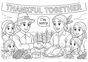 Thanksgiving Coloring Pages for Kids | Fun Fall & Autumn Activity | Learn the Story of Thanksgiving for Kindergarten–Grade 3