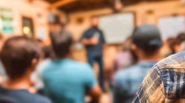 Classroom Scene with Teacher and Students in Modern Educational Environment