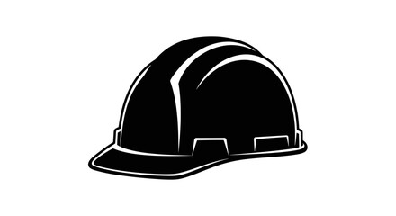 Fototapeta premium Professional black hard hat symbolizing safety construction industry protection and essential gear for workers