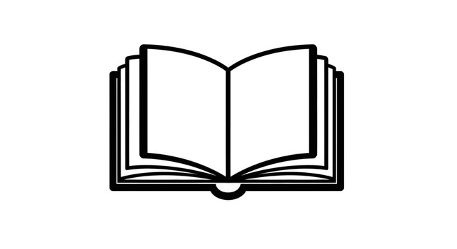 Open book graphic symbolizing knowledge, learning, and discovery for educational or informational content