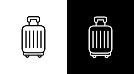 Baggage  White Icon Set Design