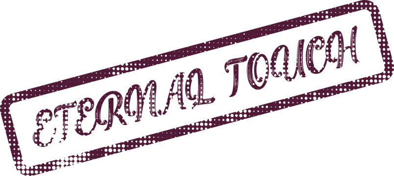 Eternal Touch stamp impression with dotted texture for timeless and memorable branding elements