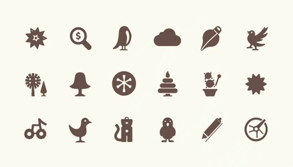 Vector set of hand drawn cartoon coffee and chocolate food icons