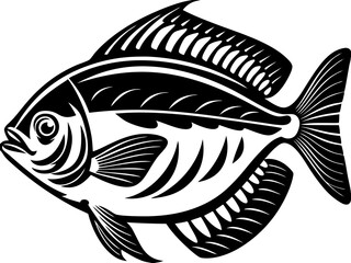 fish on white background