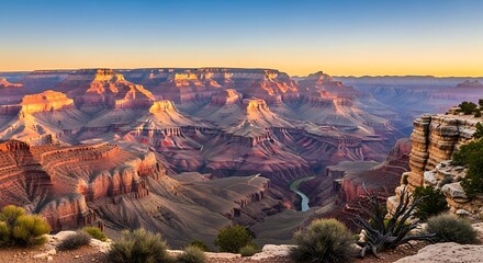 Grand Canyon at Sunset - A Majestic Landscape.