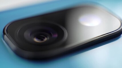 Close up view of a modern smartphone camera module showcasing the sleek design and advanced lens technology highlighting the devices photographic capabilities and innovative engineering.
