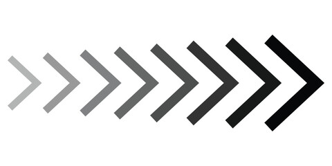 Dynamic moving arrow symbol. Arrow, cursor, dynamic fast symbol sign. eps 10