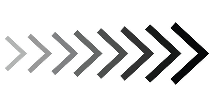 Dynamic moving arrow symbol. Arrow, cursor, dynamic fast symbol sign. eps 10