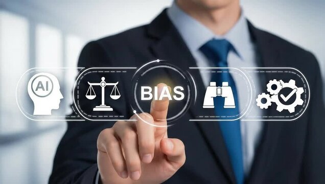 Bias business concept. Bias model or implicit bias drives our explicit behavior, perspective and decisions with mindfulness, consciousness, preconscious