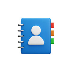 Essential Connections Blue 3D Contact Book Icon