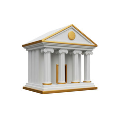 Grand 3D Bank Building Icon