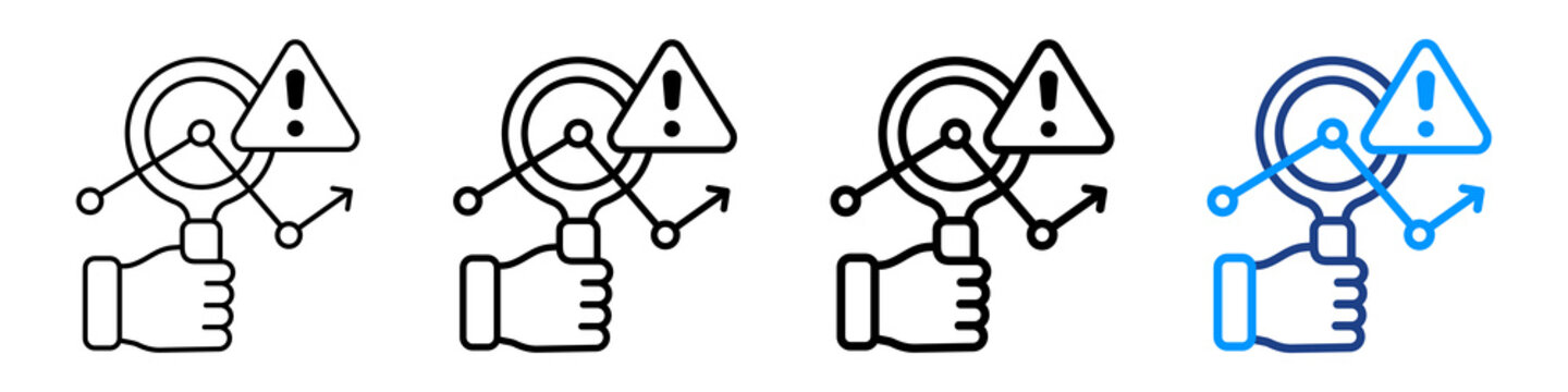 Anomaly Detection Icon Different Style Outline Collection Set.