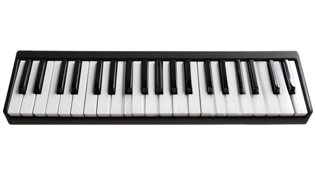 piano keys isolated on white