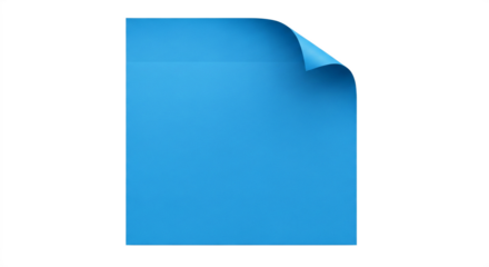 blue blank sticky note paper isolated on transparent png background,note paper message office business tag sign