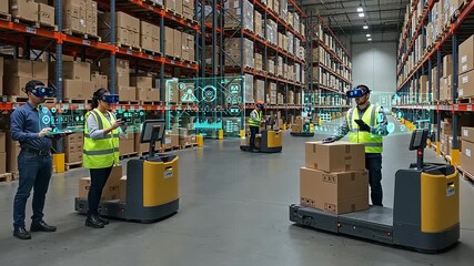 Warehouse Efficiency with Augmented Reality - Streamlining Logistics and Operations. - Powered by Adobe