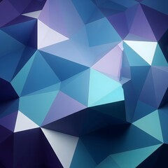 Fototapeta premium Abstract Geometric Polygon Background | Modern Low Poly Blue Art Design