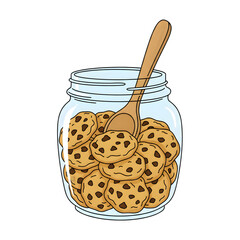 Cookie Jar With Spoon Inside 