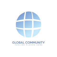 Global Community Logo | World Unity, Social Network, Globe Icons