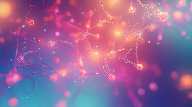 abstract neural network  connective tissue  brain cells  synapse