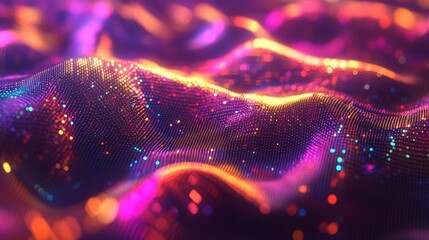vibrant colorful abstract particle wave background