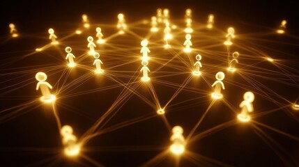 global network connection interconnected people digital communic