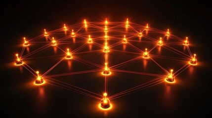 glowing network connection abstract