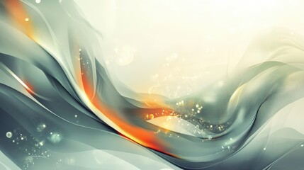 abstract green orange wave background