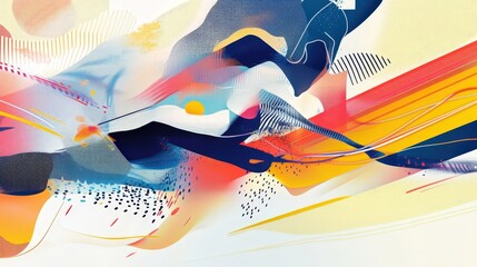 abstract colorful swirls and shapes