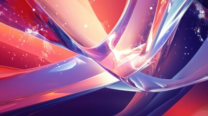 abstract colorful swirling glass design