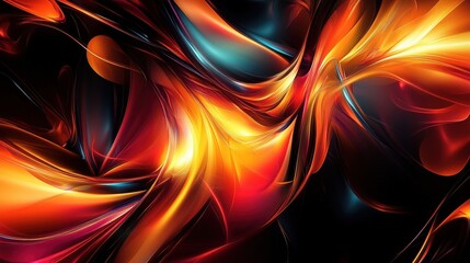 abstract flame swirls digital art