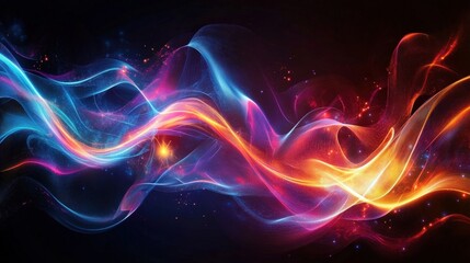Fototapeta premium abstract colorful energy waves background