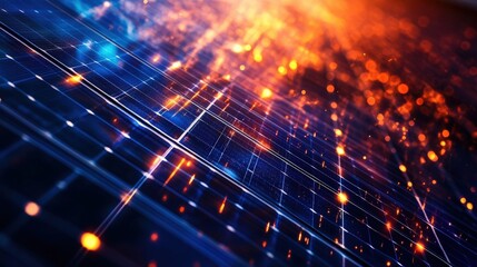 Naklejka premium solar panel energy power technology abstract