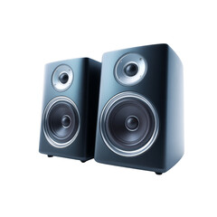 Studio Monitor Speakers Displayed on White Background with Clean Finish
