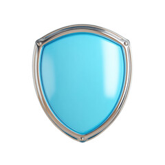 A Shiny Blue Shield Illustration Symbolizing Security and Protection