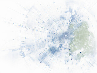 Obraz premium 未来的な円形のHUDインターフェースの背景