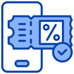 E-Ticket Icon Element For Design