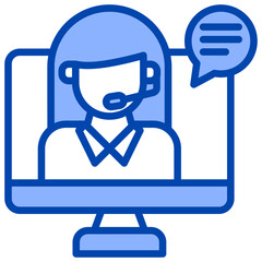 Virtual Assistant Icon Element For Design