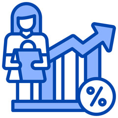 Conversion Rate Icon Element For Design
