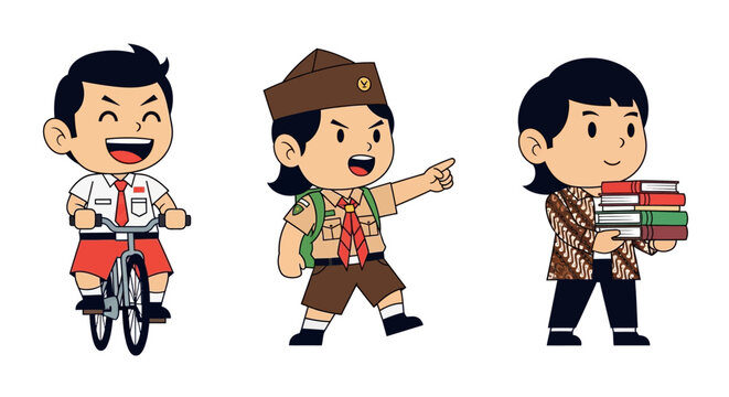 Indonesian School Chibi Characters & Activities